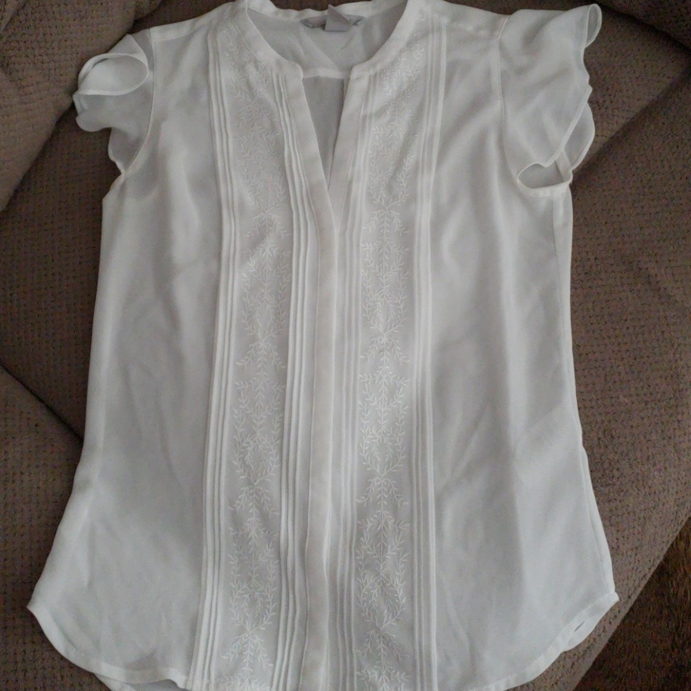 White embroidered blouse